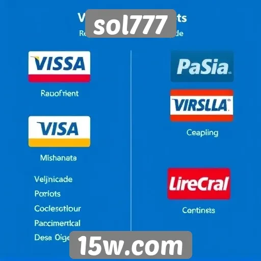 Métodos de pagamento disponíveis no sol777